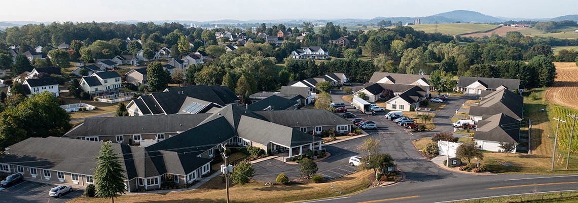 Aerial view of White Birch Communities and surrounding area
