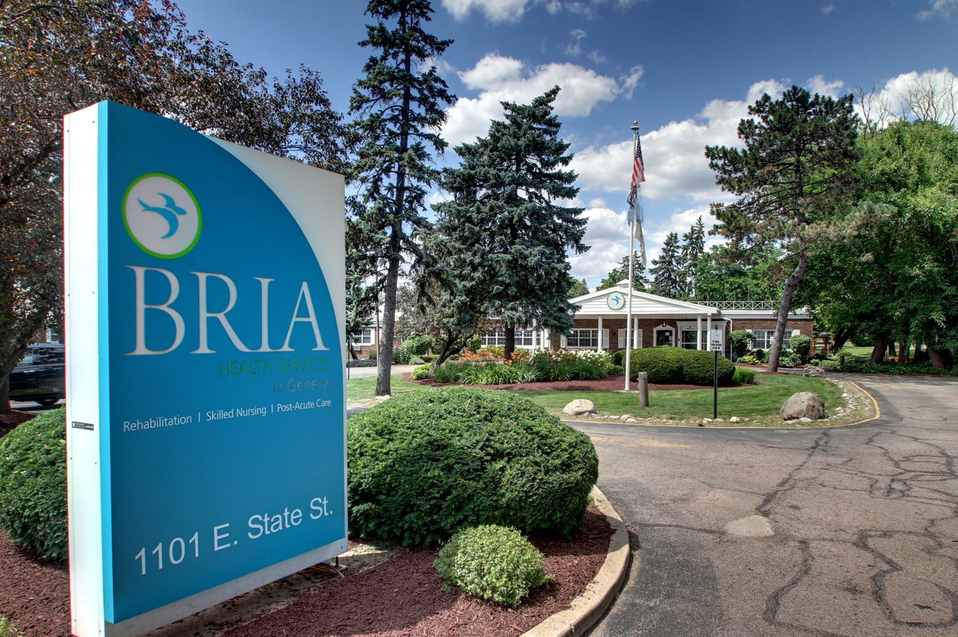 Exterior sign for BRIA of Geneva facility