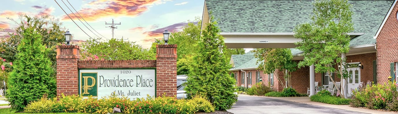 Exterior view of Providence Place of Mt. Juliet with landscaping
