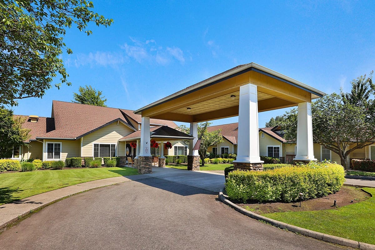 Exterior view of White River Assisted Living entrance