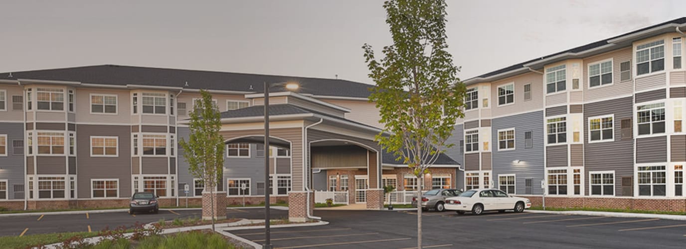 Exterior view of Reena Senior Living facility