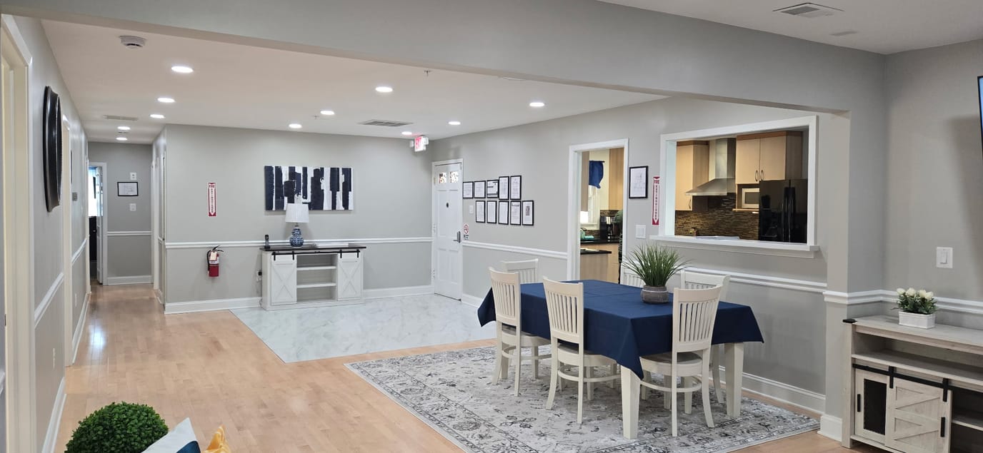 Interior view of a common area in the facility
