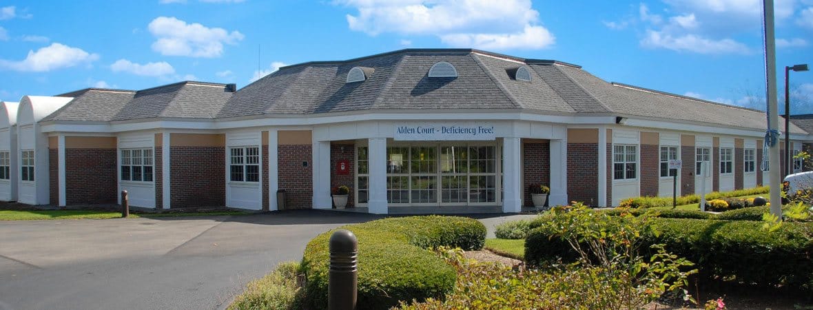 Exterior view of Alden Court Nursing Care facility