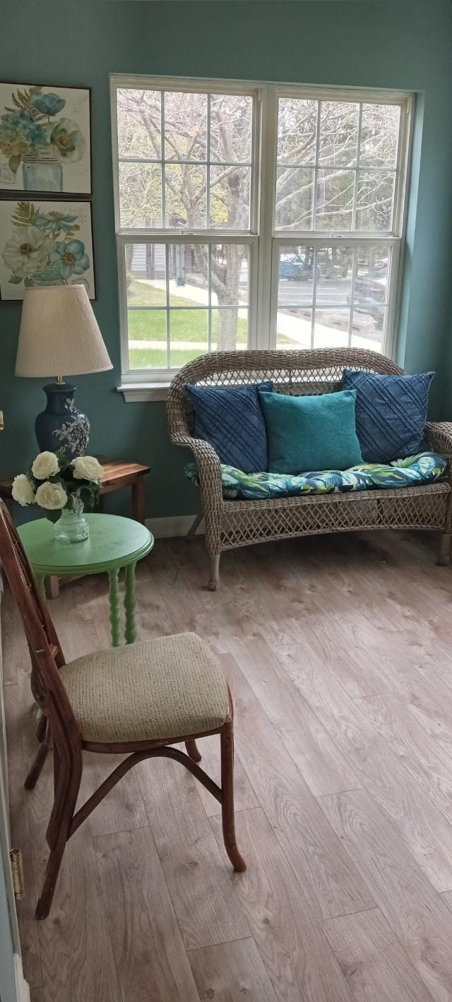 Cozy common area with seating and natural light