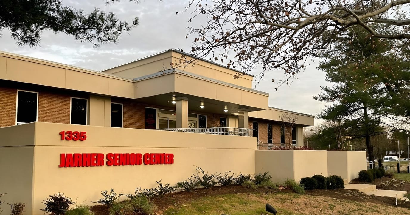 Exterior view of Jarher Senior Center entrance