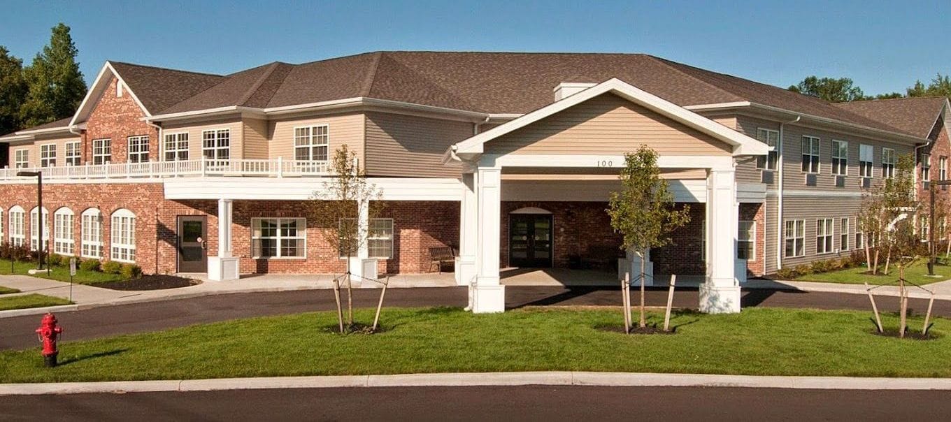 Exterior view of the assisted living facility building