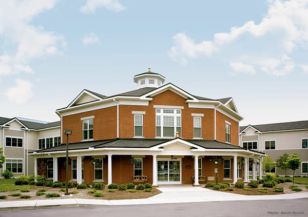 Exterior view of The Pines Healthcare facility