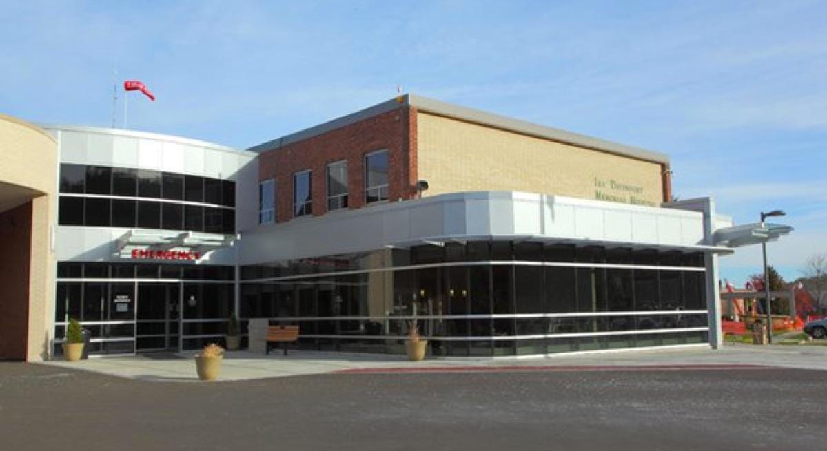 Exterior view of Ira Davenport Memorial Hospital
