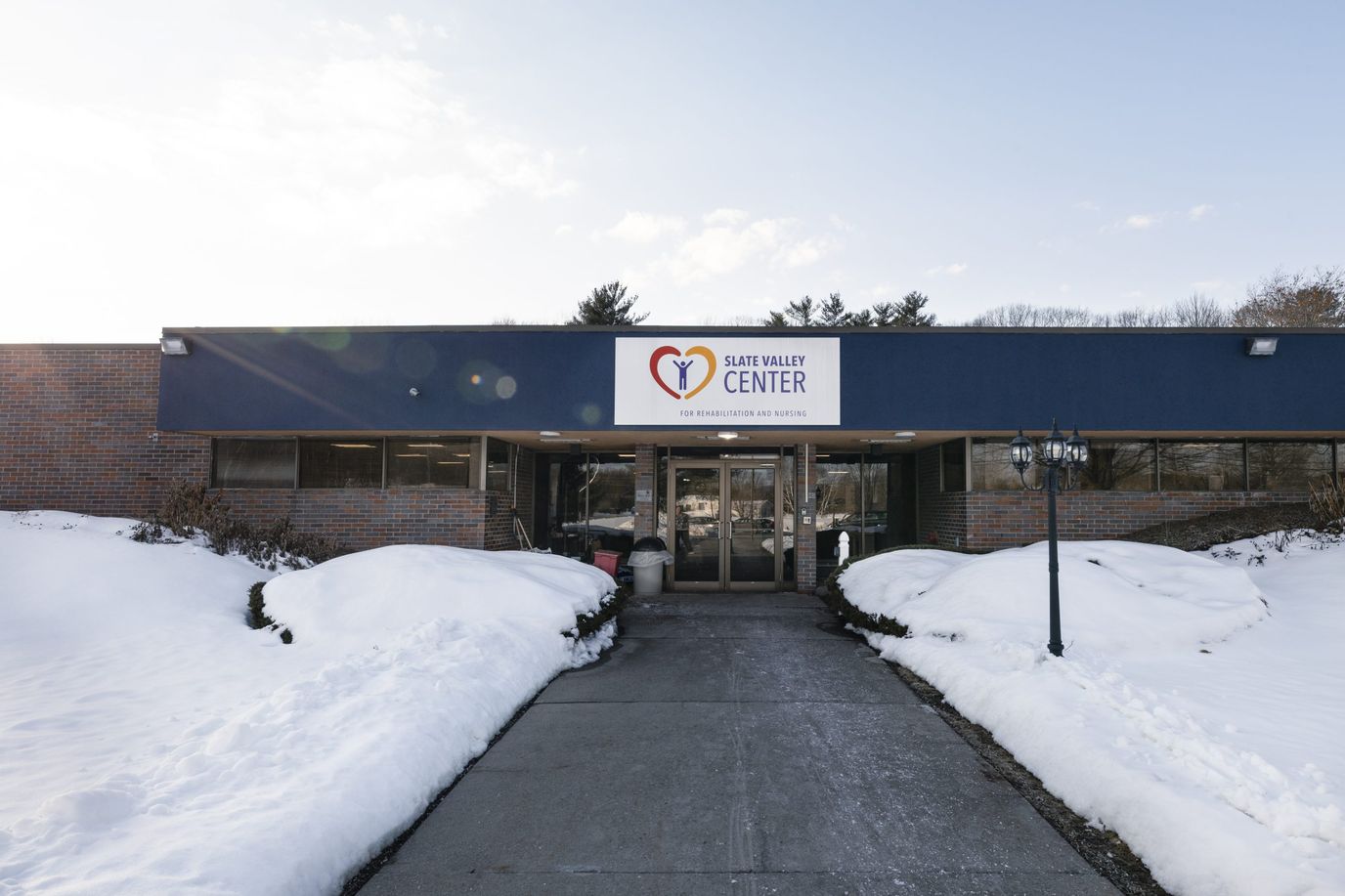 Front entrance of Slate Valley Center for Rehabilitation and Nursing