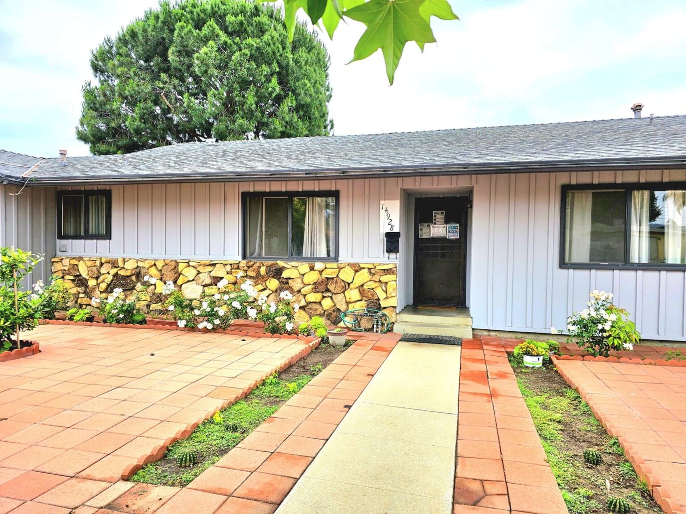 Exterior view of a senior care facility entrance