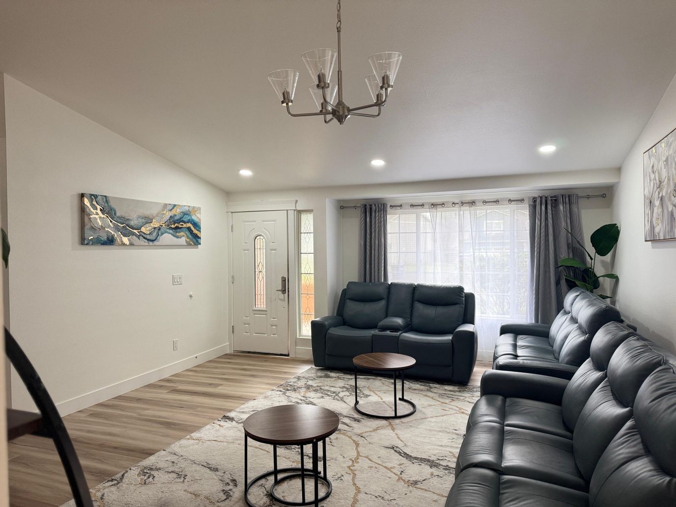 Bright and welcoming common area with seating