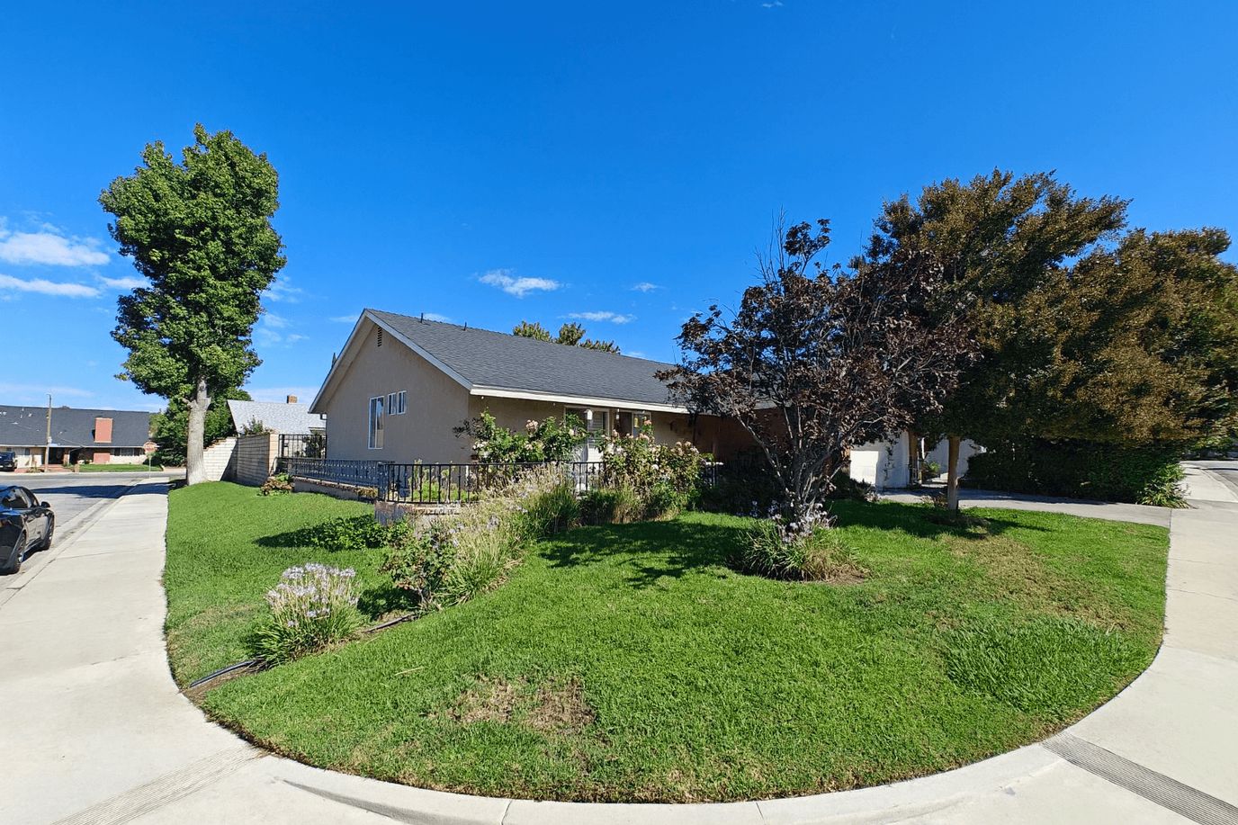 Exterior view of Averie Manor with landscaping
