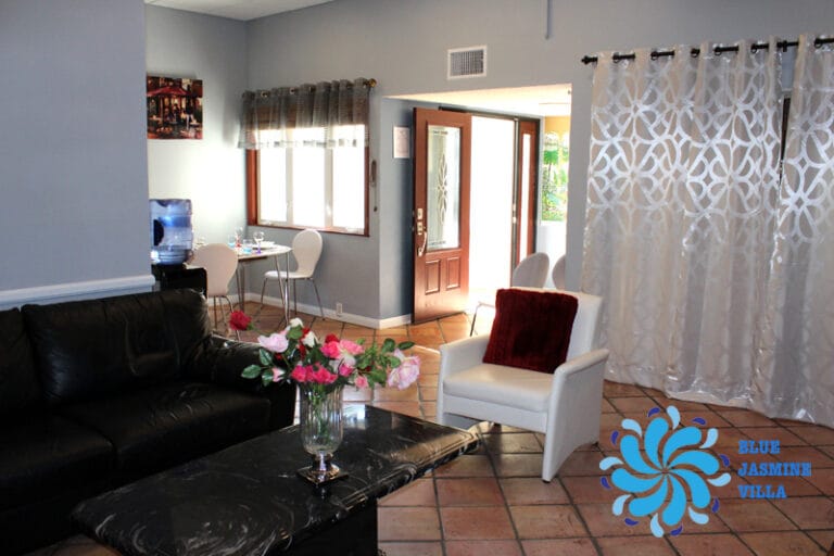 Welcoming common area with seating and decor