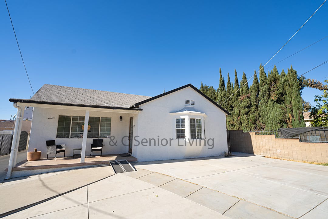 Exterior view of a senior living facility
