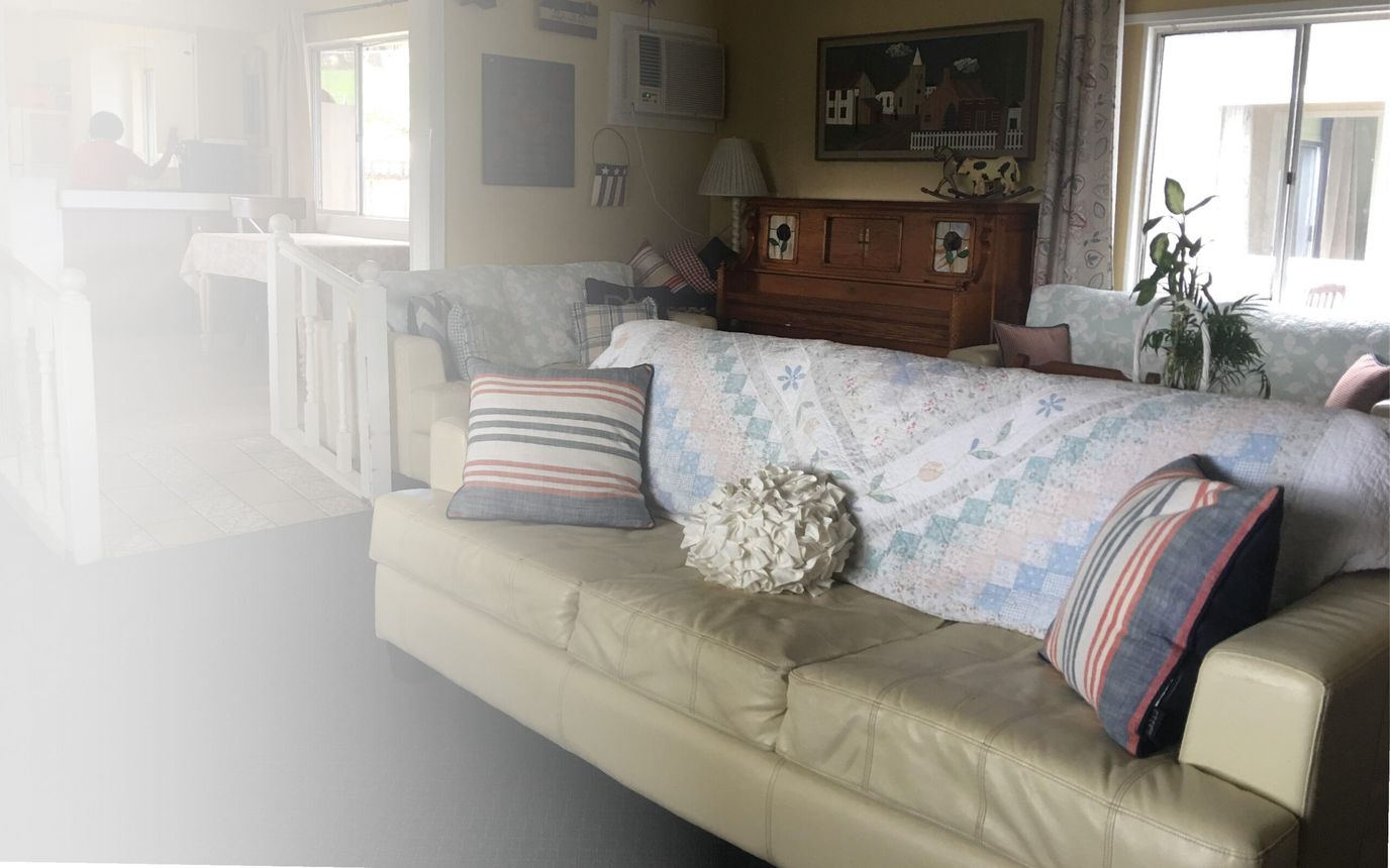 Living room area with cozy furniture and decor