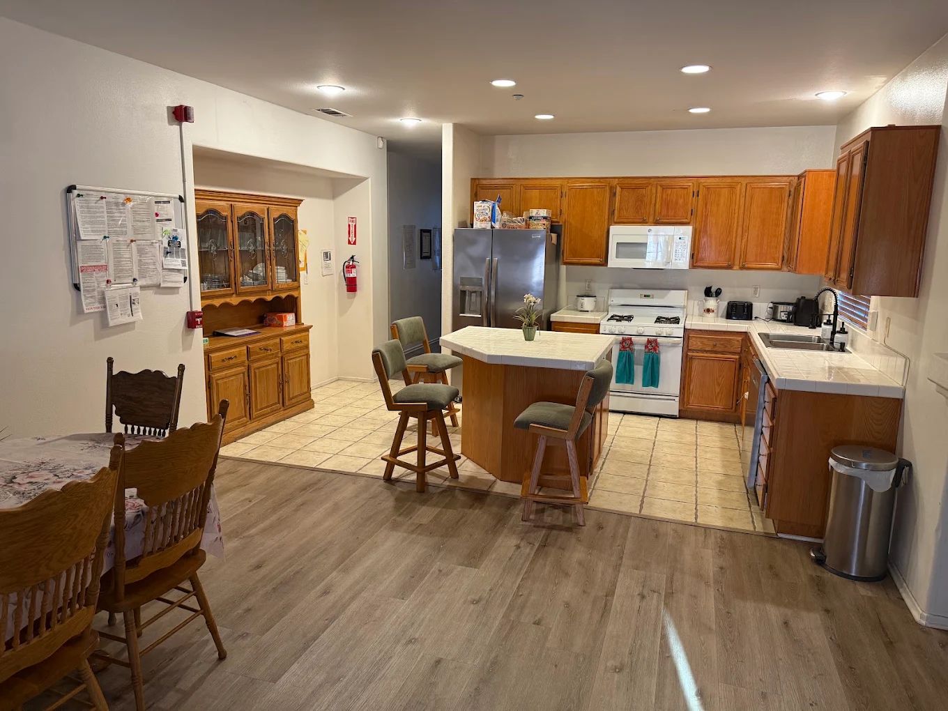 Interior view of a kitchen area in the facility