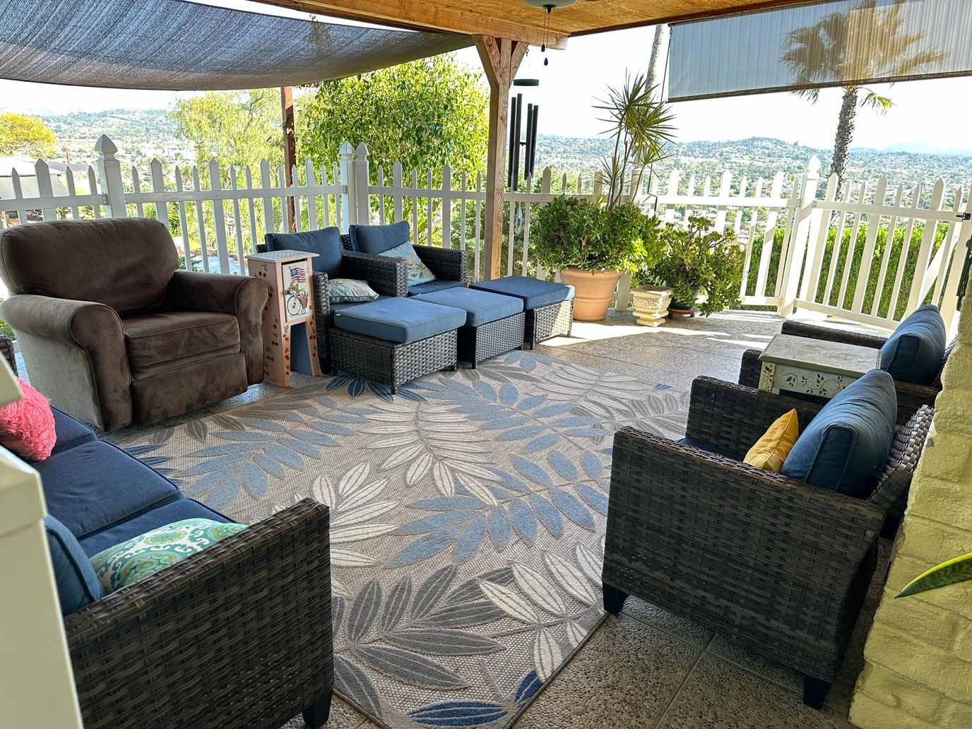 Outdoor seating area with stunning views