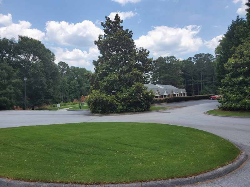 Outdoor view of the facility with landscaping.