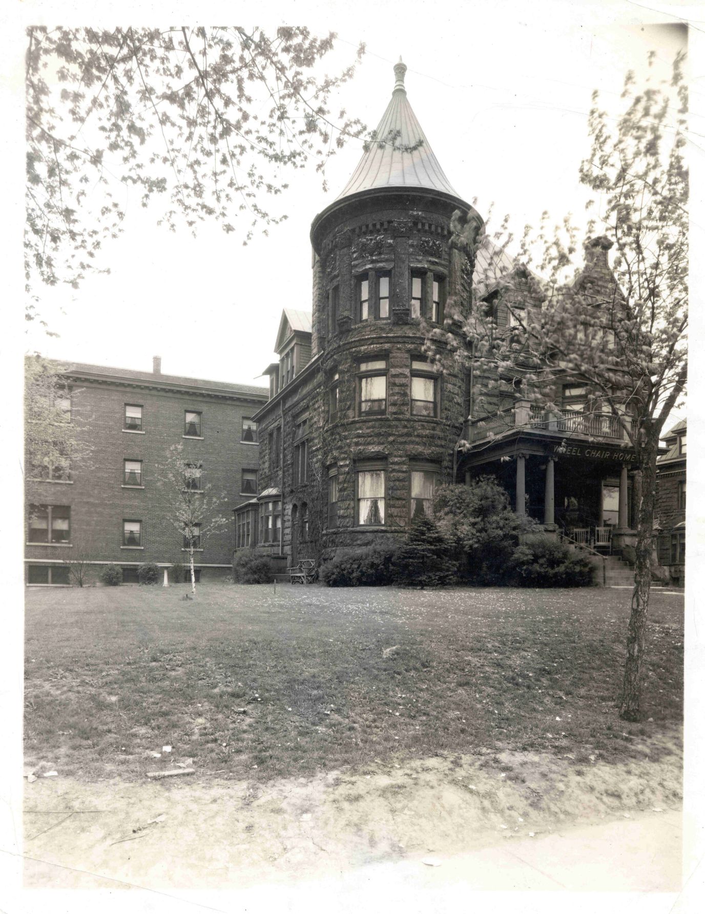 Exterior view of a historic nursing facility building.