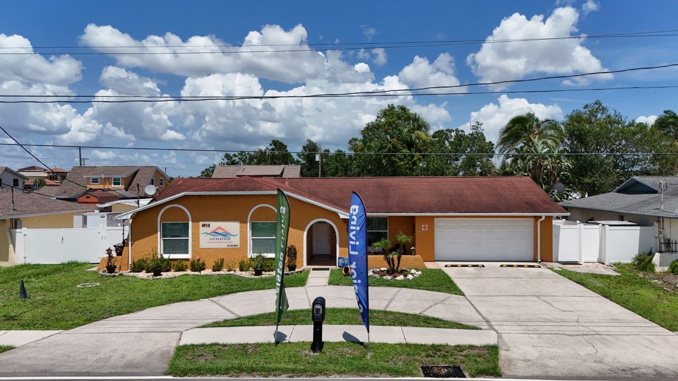 Exterior view of Ocean Breeze Assisted Living Facility.