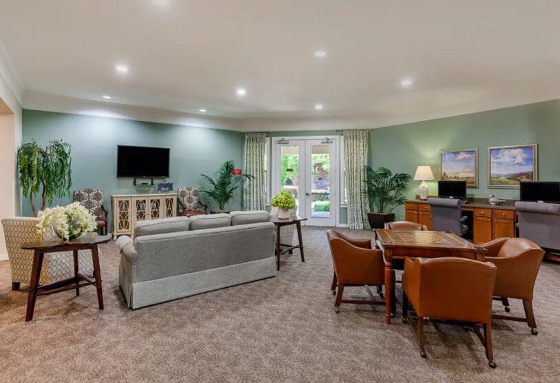 Common area with comfortable seating and natural light
