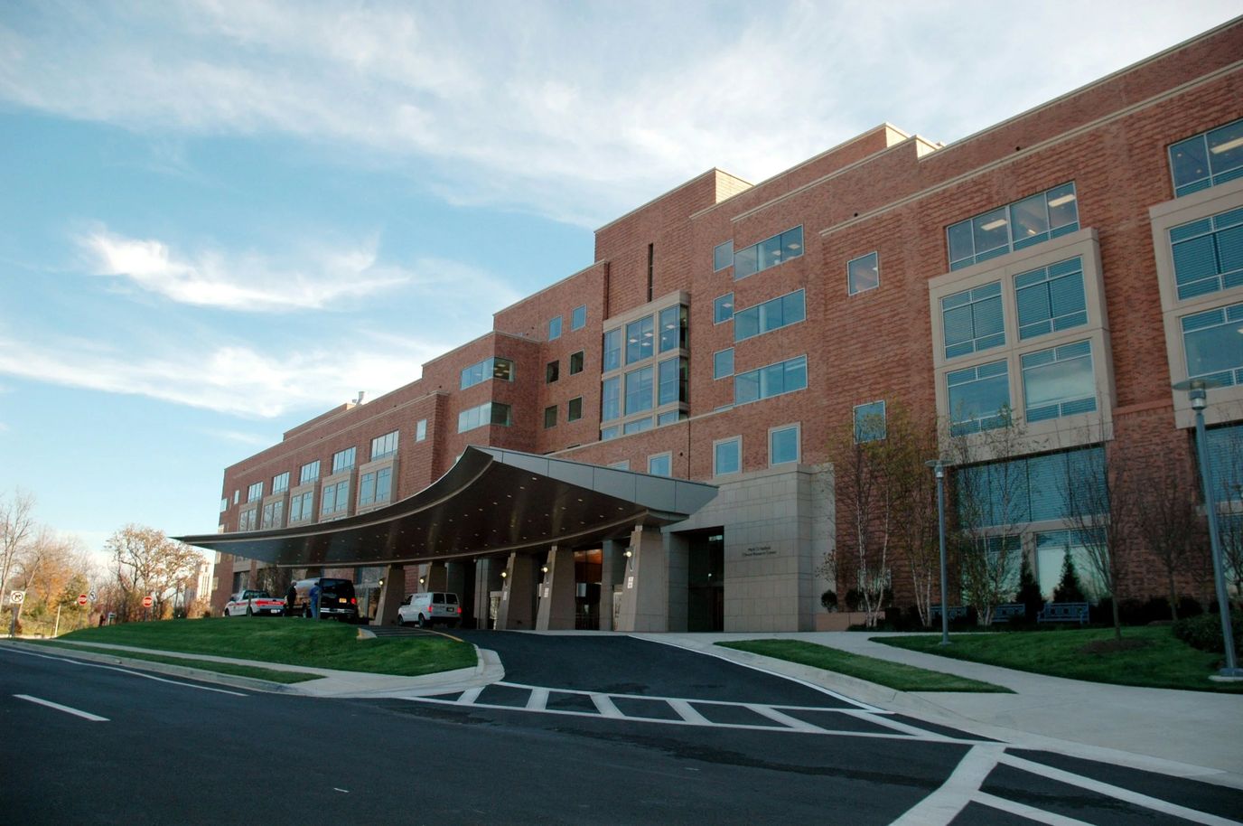 Exterior view of a nursing facility entrance