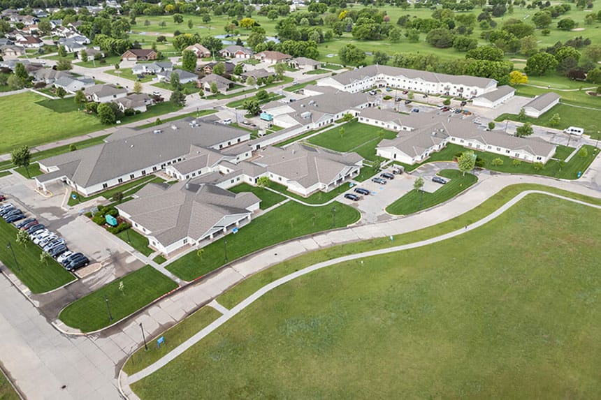 Aerial view of the Good Samaritan Society campus