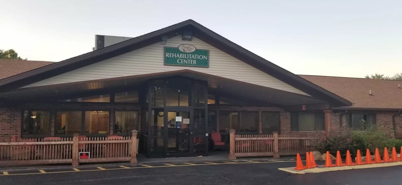 Exterior view of the rehabilitation center entrance