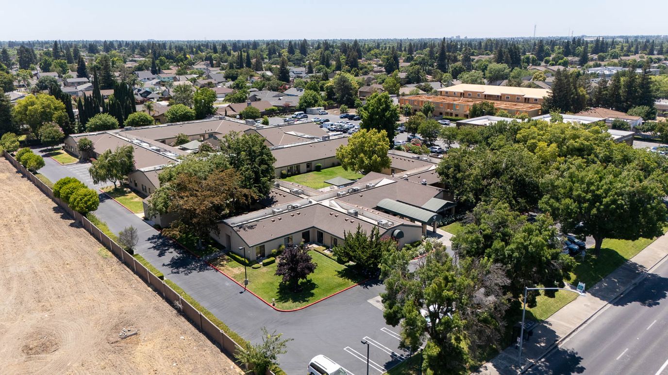 Aerial view of Vintage Faire Residential facility