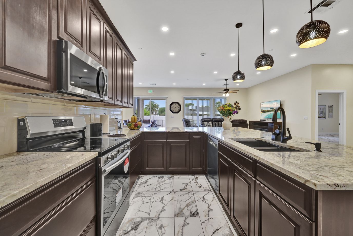 Modern kitchen in an assisted living facility