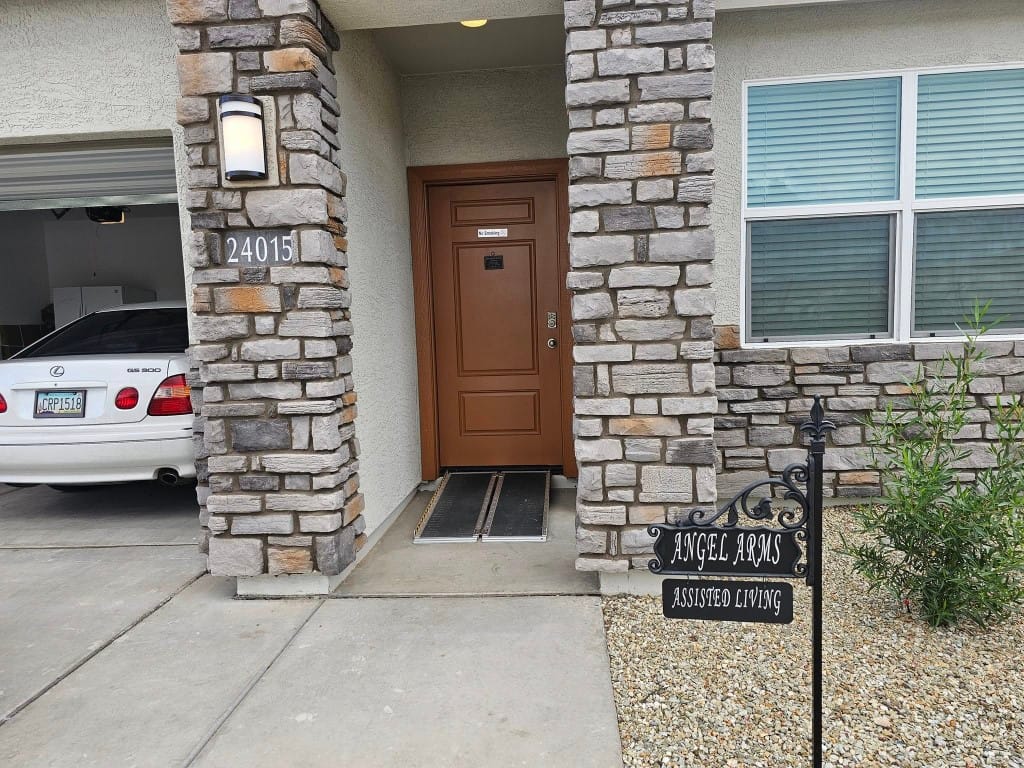 Front entrance of Angel Arms Assisted Living