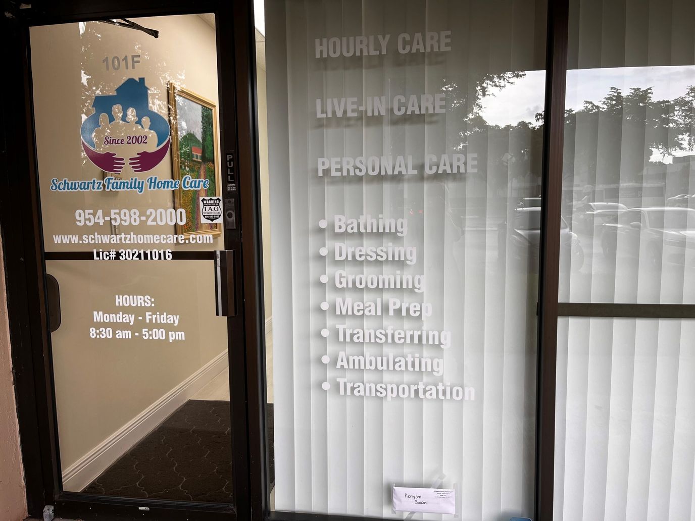 Exterior view of Schwartz Family Home Care entrance