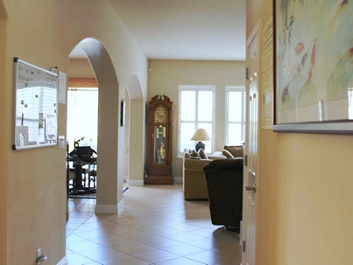 View of a hallway in a senior care facility