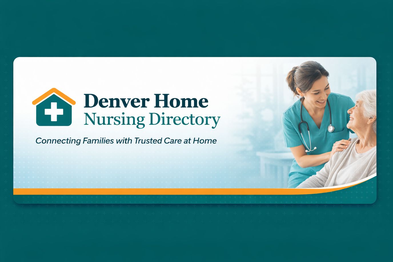 Logo featuring home nursing care