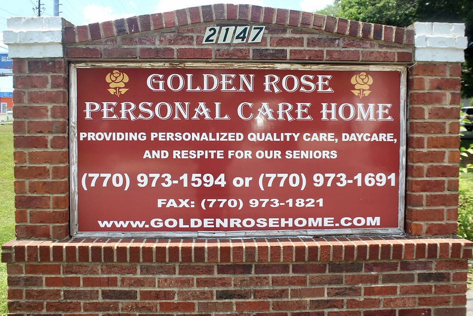 Sign for Golden Rose Personal Care Home