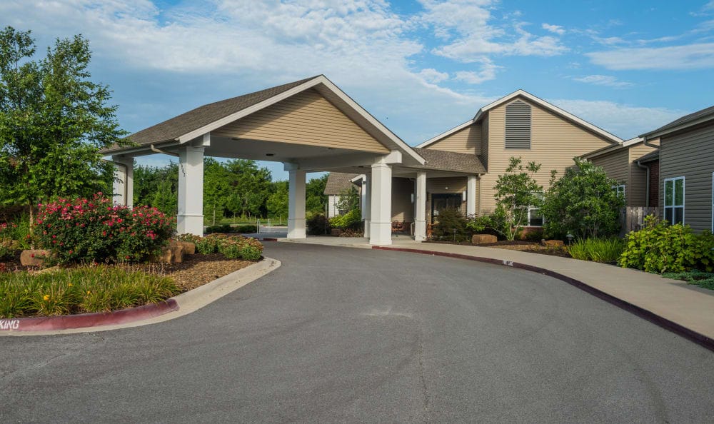 Entrance of Clear Creek Memory Care facility