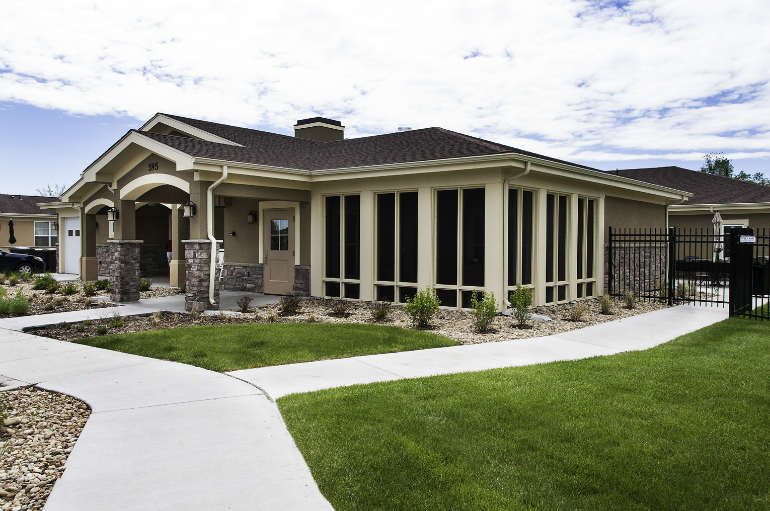 Exterior view of the Green House Homes building