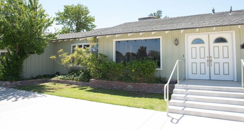 Exterior view of a nursing facility building
