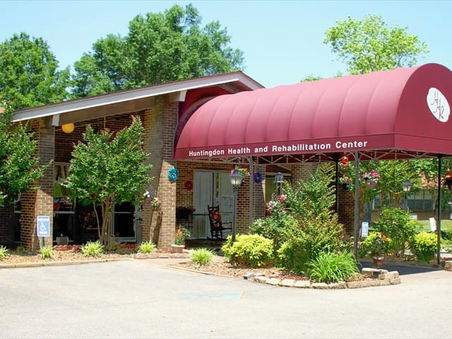 Exterior view of a rehabilitation center with trees