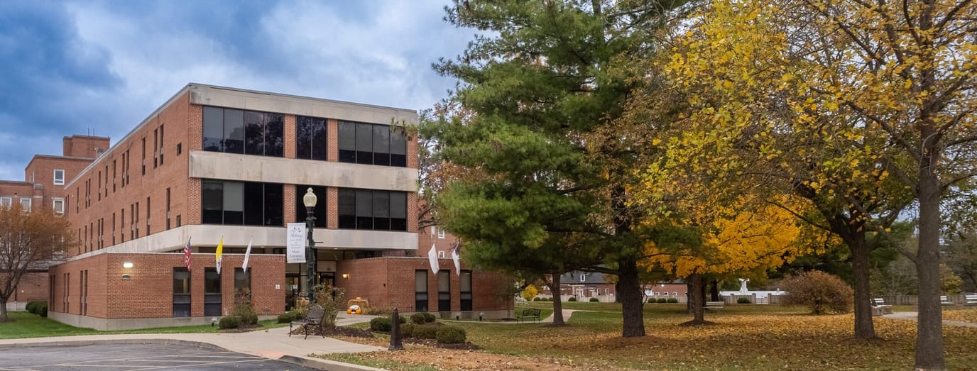 Exterior view of the Abbey Senior Health building