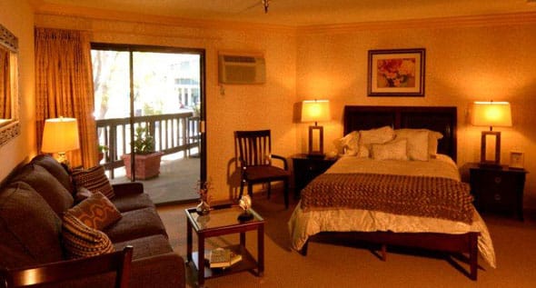Cozy interior of a senior living resident room