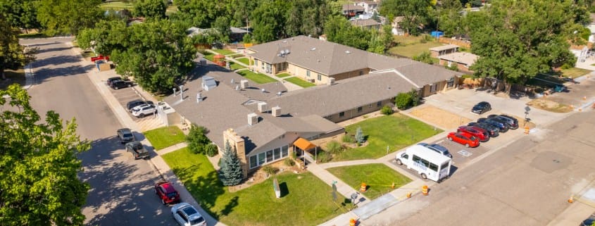 Aerial view of Berthoud Care and Rehabilitation facility