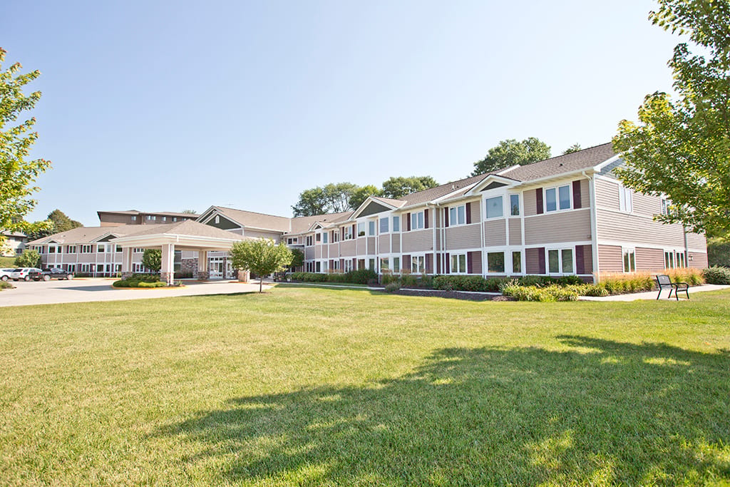 Exterior view of Silveridge community building and grounds
