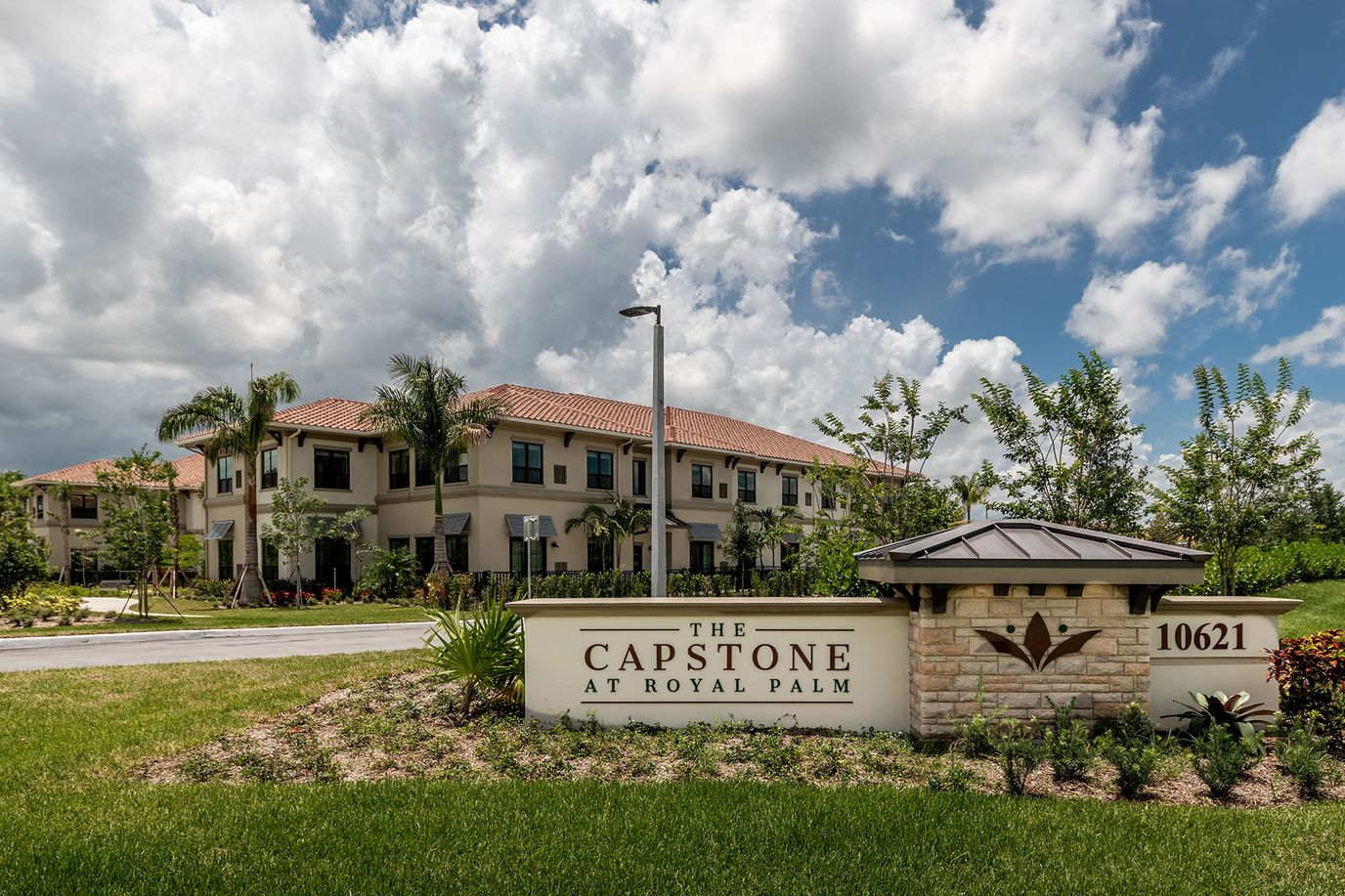 Exterior view of The Capstone at Royal Palm building