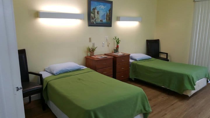 Shared resident room with two beds