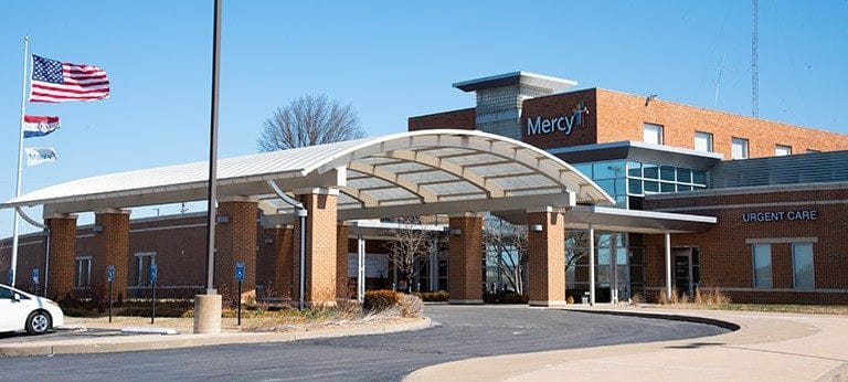 Front entrance of Mercy Skilled Nursing facility.