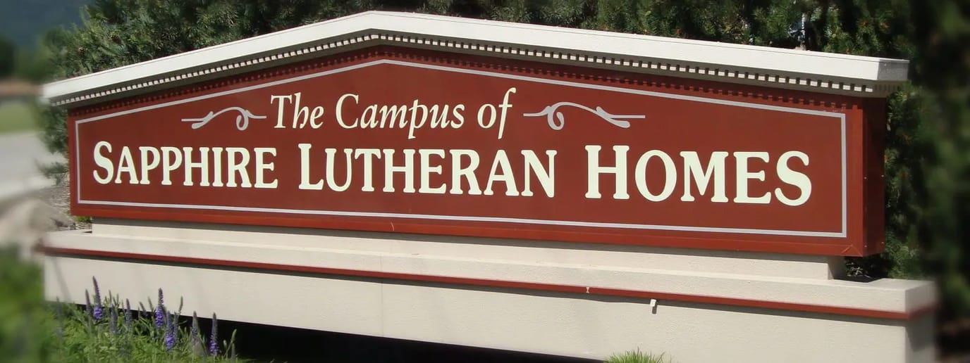 Sign for Sapphire Lutheran Homes campus