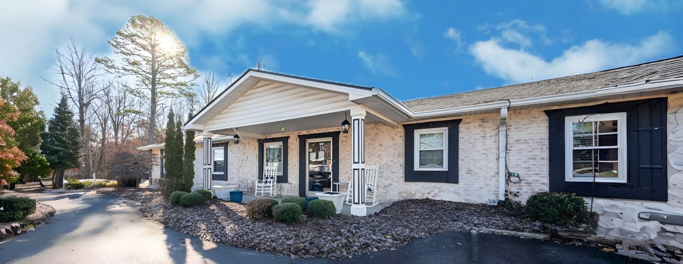 Front entrance of Harmony House Memory Care facility