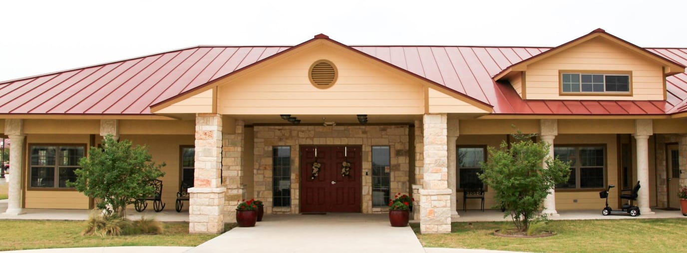 Exterior view of The Veranda facility entrance