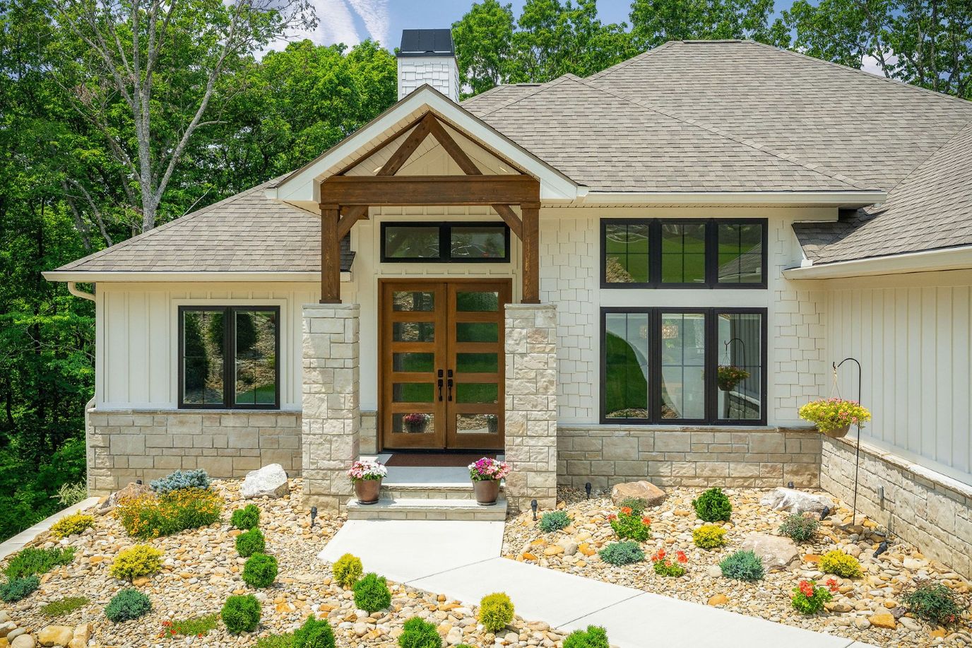 Exterior view of the facility entrance with landscaping